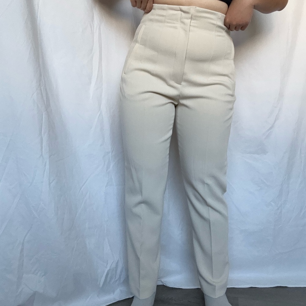 Zara Cream Trousers - Picture 4 of 10